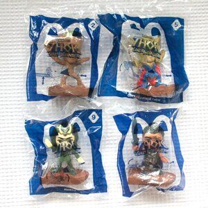 Thor Love and Thunder Set of 4 McDonald's Toy - Thor, Groot, Valkyrie, Mantis